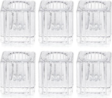 6er Set Glas Kerzenhalter für Stabkerzen Weihnachten Hochzeit Modern
