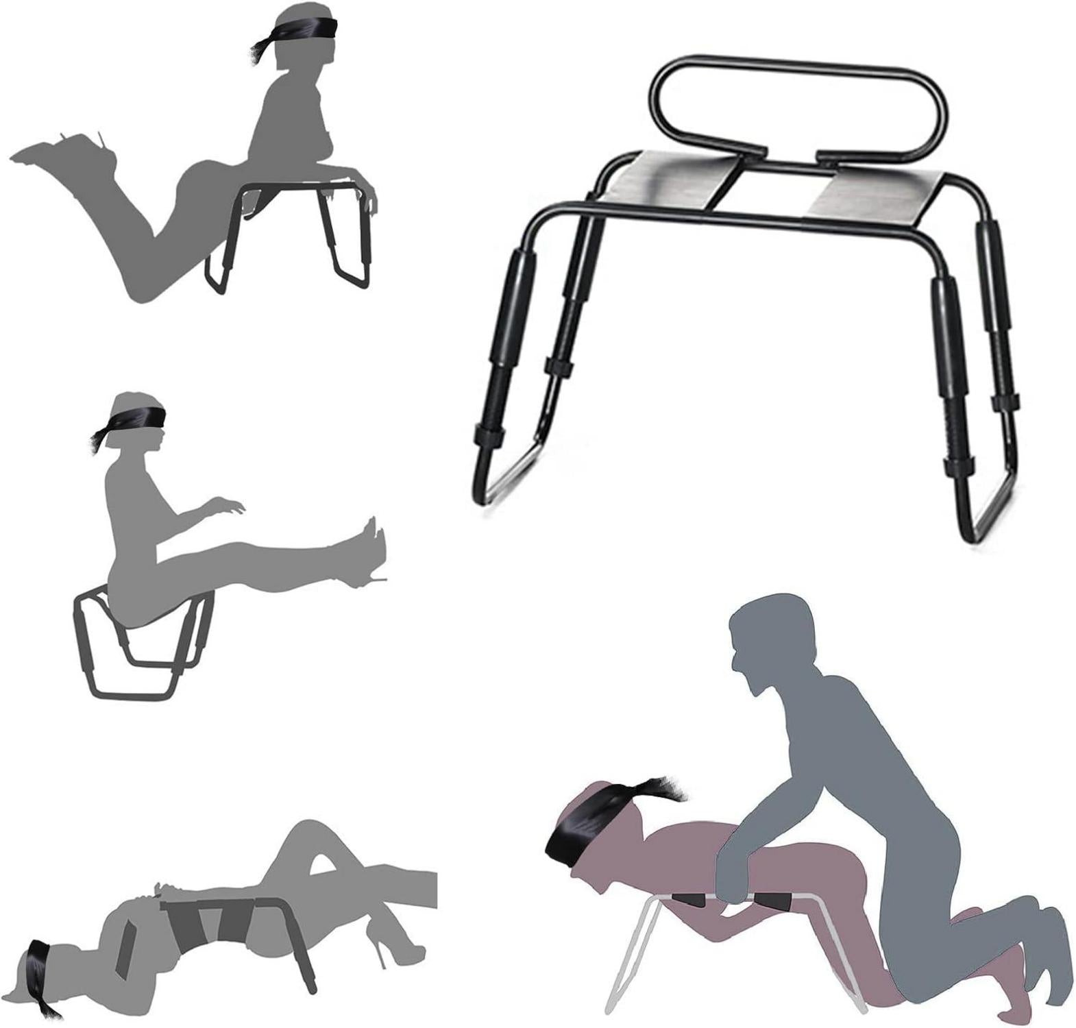 Sex Stuhl mit Griffe und Augenbinde, Belastbar bis 150kg