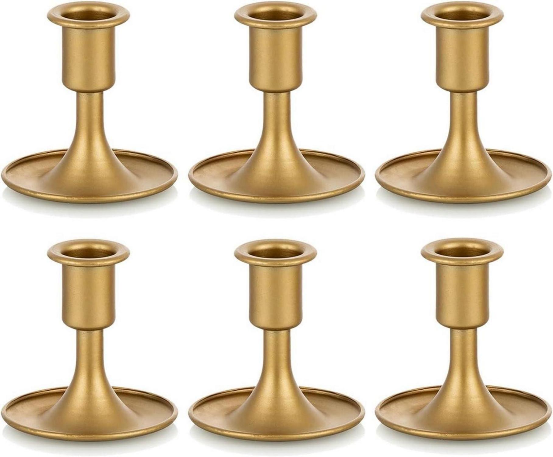 Goldene Stabkerzenhalter Set Festliche Tischdekoration