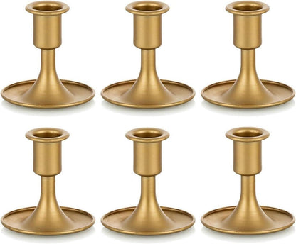 Goldene Stabkerzenhalter Set Festliche Tischdekoration