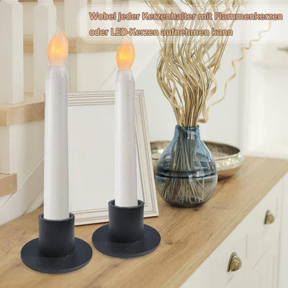 Schwarze Kerzenständer Set, Metall Retro Kerzenhalter, Wohnzimmer Dekoration