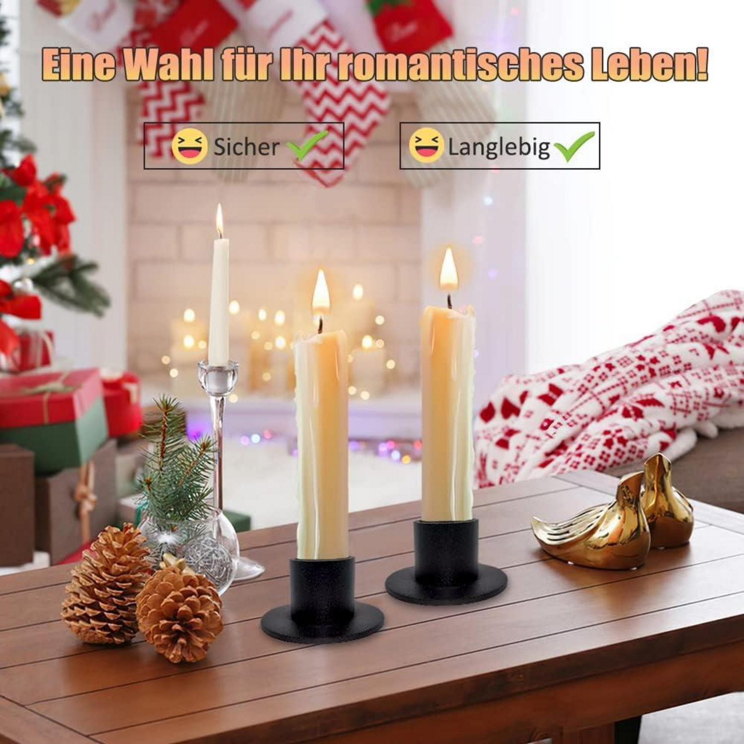 Schwarze Kerzenständer Set, Metall Retro Kerzenhalter, Wohnzimmer Dekoration