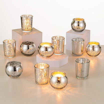 Kerzenständer Gold für Spitzkerzen - 4er Set Weihnachten Metall
