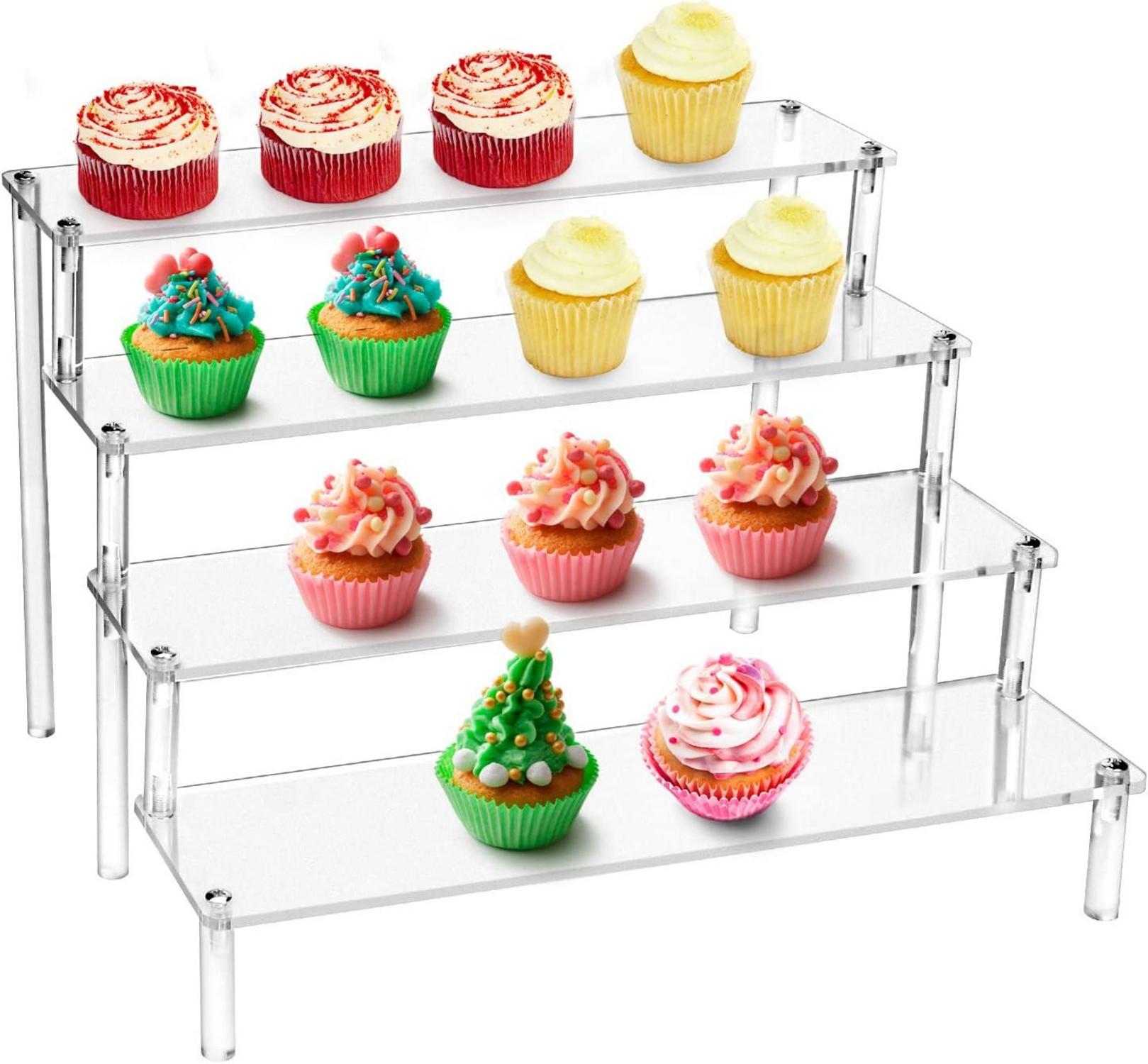 Transparenter Acryl Display Ständer für Figuren Schmuck Cupcake