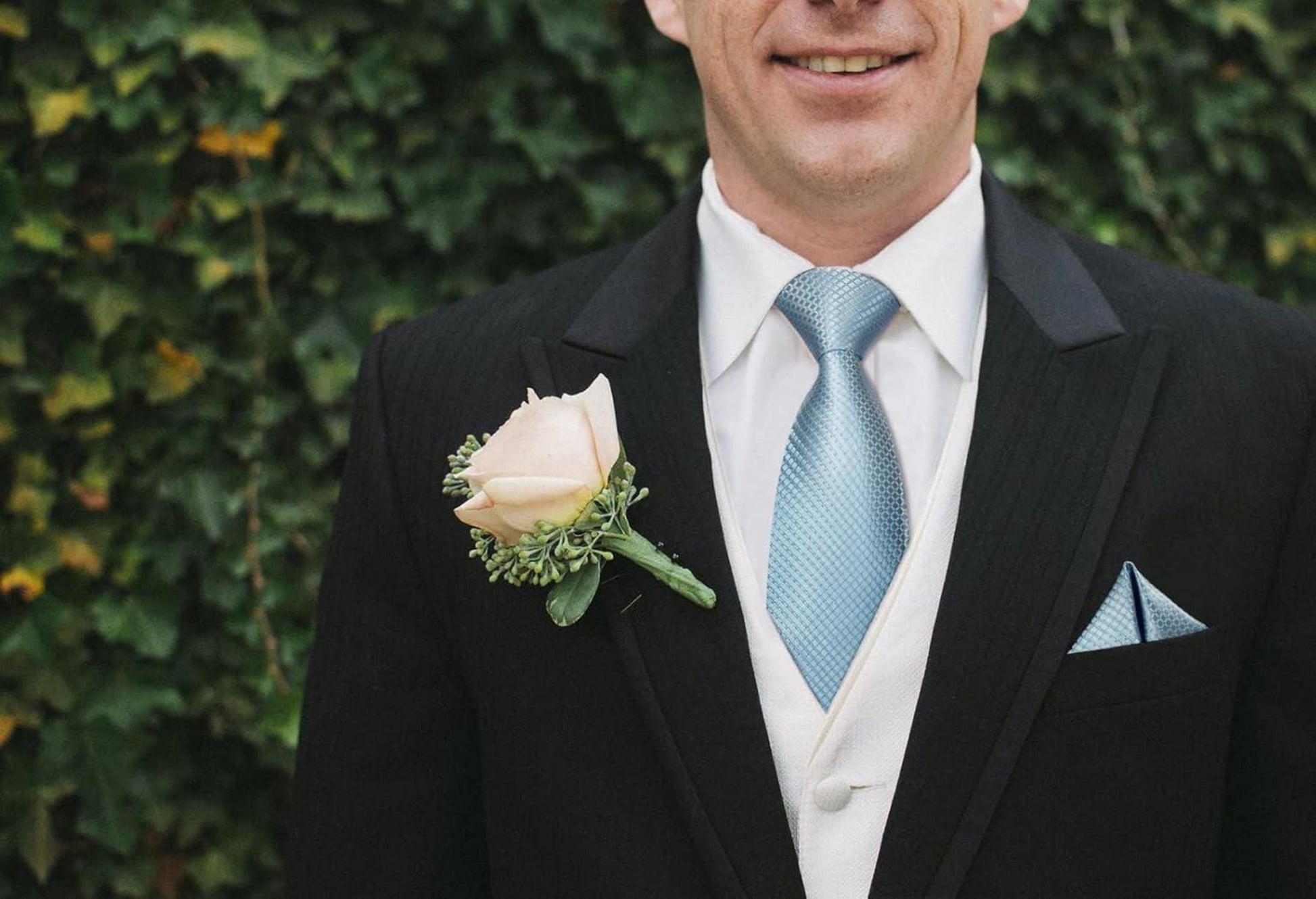 HISDERN Herren Krawatten Set Hochzeit kariert Blumen Elegant