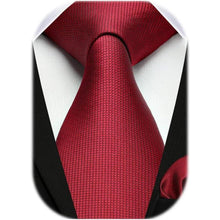 Herren Hochzeit Krawatte Set Rot Plaid Blumen mit