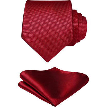 Herren Hochzeit Krawatte Set Rot Plaid Blumen mit