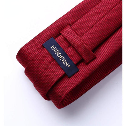 Herren Hochzeit Krawatte Set Rot Plaid Blumen mit