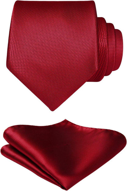 Herren Hochzeit Krawatte Set Rot Plaid Blumen mit