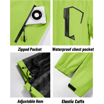 Herren Outdoor Funktionsjacke wasserabweisend Neongrün XL