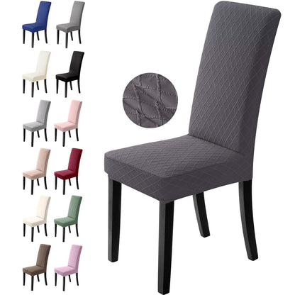 Stuhlhussen 4er Set Dunkelgrau – Stretch Bezug für Esszimmerstühle