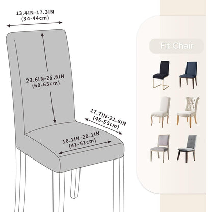 Stuhlhussen 4er Set Dunkelgrau – Stretch Bezug für Esszimmerstühle