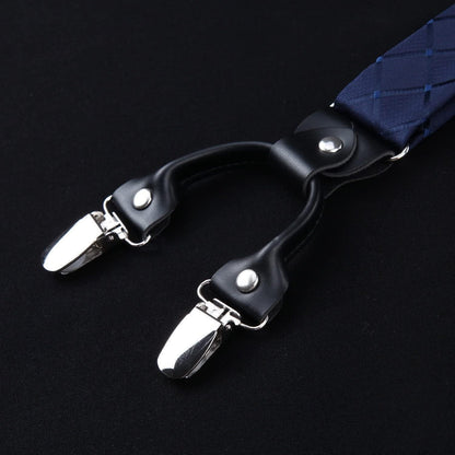 Hosenträger Herren Set Fliege Einstecktuch Y Form