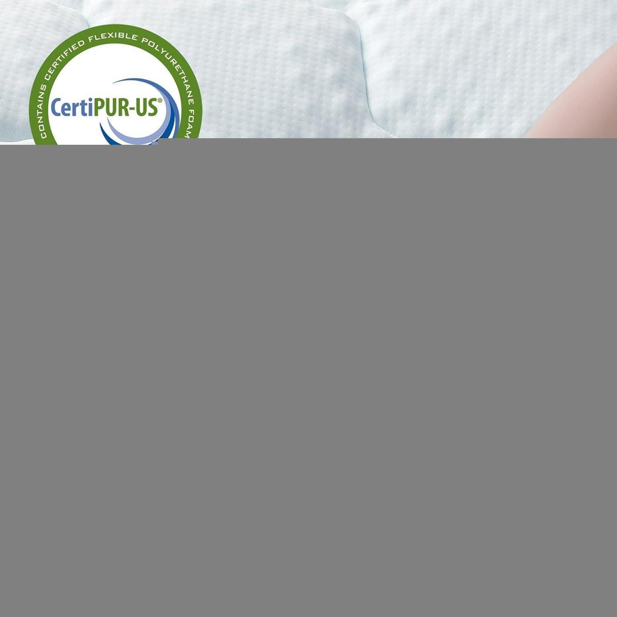 Gel Matratzentopper 140x200cm mit Memory Foam, atmungsaktiv