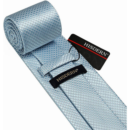 HISDERN Herren Hochzeit Krawatte kariert Blumen Elegant