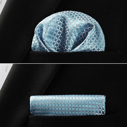 HISDERN Herren Hochzeit Krawatte kariert Blumen Elegant