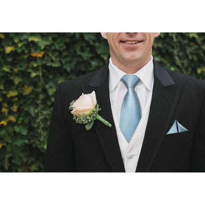 HISDERN Herren Hochzeit Krawatte kariert Blumen Elegant