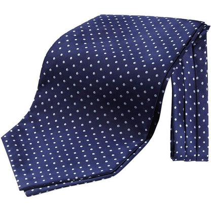Herren Ascot Krawattenschal Gepunktet Elegant Business Blau