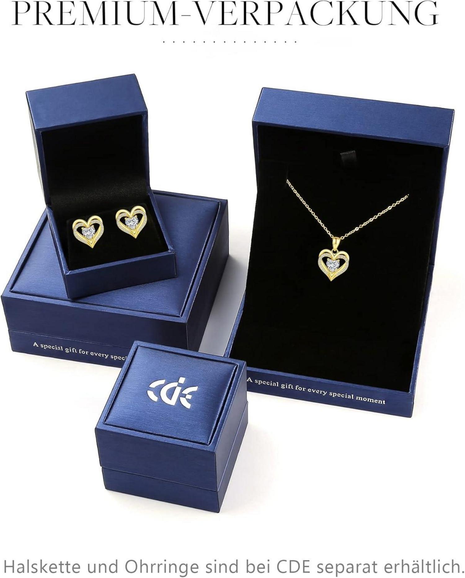 Damen Ohrringe 925 Silber Roségold Herz Geburtsstein Schmuck