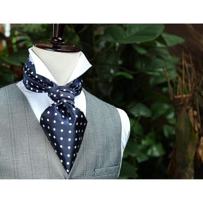 HISDERN Krawattenschal Herren Gepunktet Elegant Business