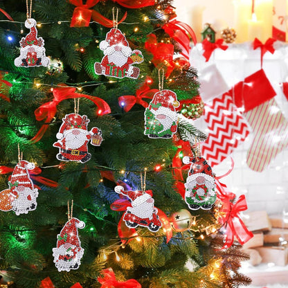 Diamond Painting Weihnachten Anhänger 12er Set Santa Schlüsselanhänger