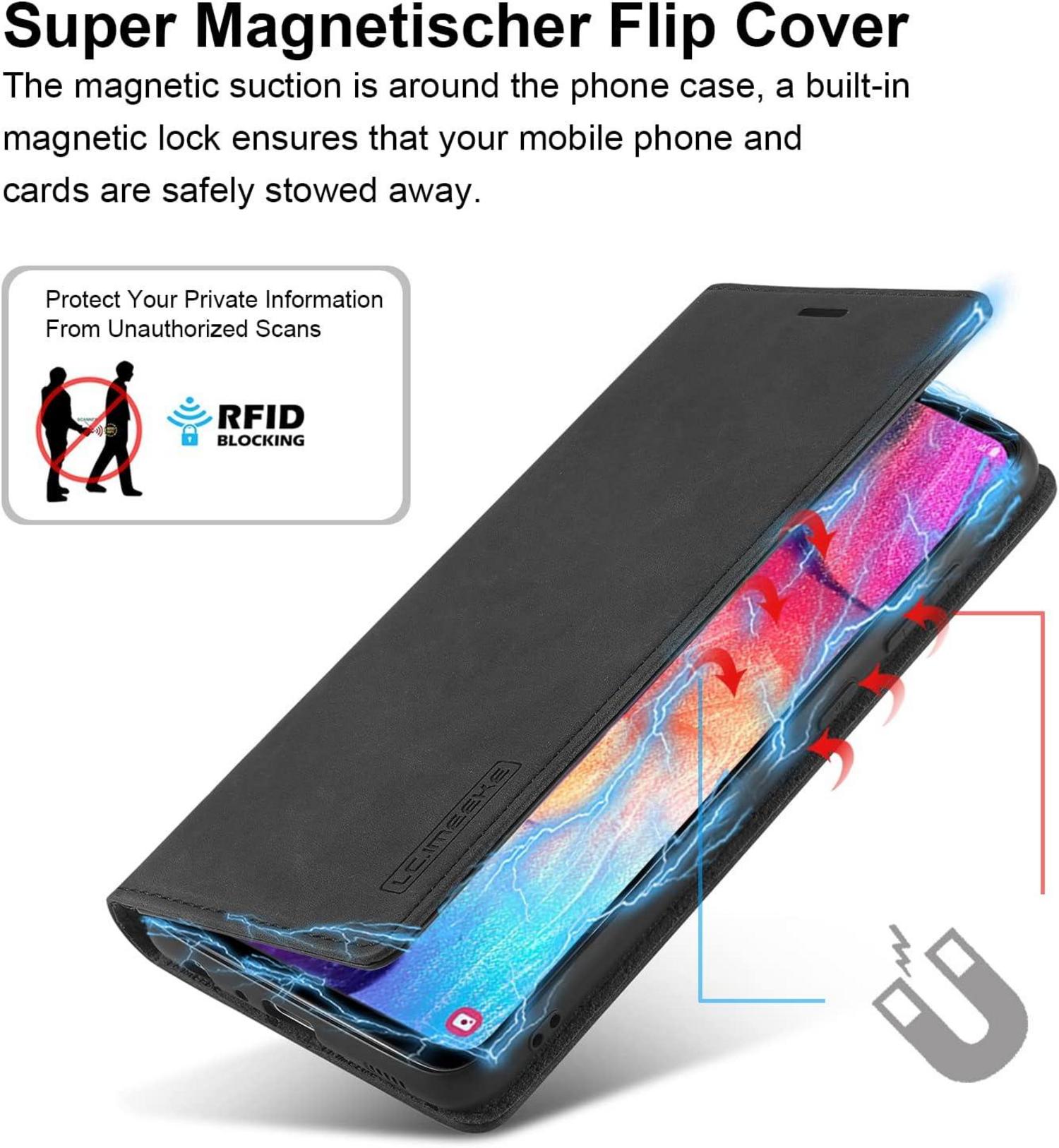 Handyhülle Samsung Galaxy A50 Leder Schutzhülle Klappbar Wallet Magnet