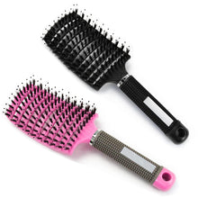 Wildschweinborsten Haarbürste 2er Set Schwarz Rosa - Haarbürste Ohne