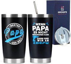 Lustiger Thermobecher Vater Geschenk Geburtstag Weihnachten 600ml