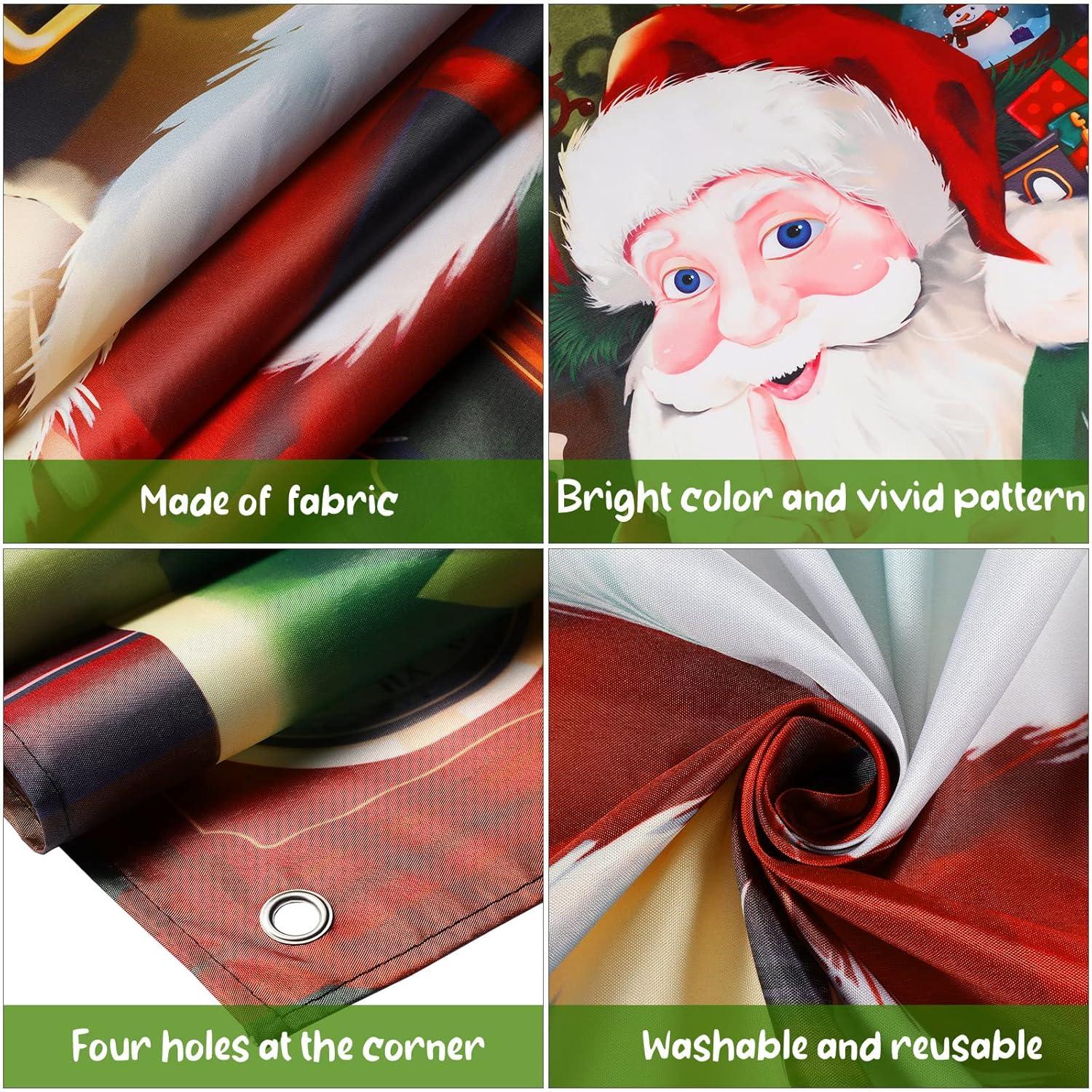 Weihnachtsmann Türabdeckung Dekoration Hängend Tür Banner Haustür Vintage