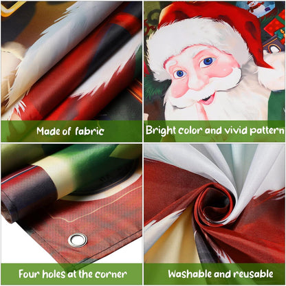 Weihnachtsmann Türabdeckung Dekoration Hängend Tür Banner Haustür Vintage