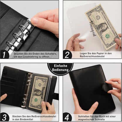 A6 Budget Planner Geld Organizer 12 Binder Taschen 12 Budgetblätter Deutsch