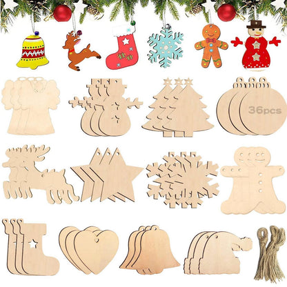 86 Holzanhänger Weihnachten – Bastelset für DIY Baumschmuck