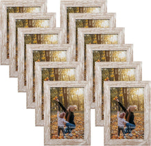 12er Set Bilderrahmen 10x15 cm Natur Design mit Plexiglas