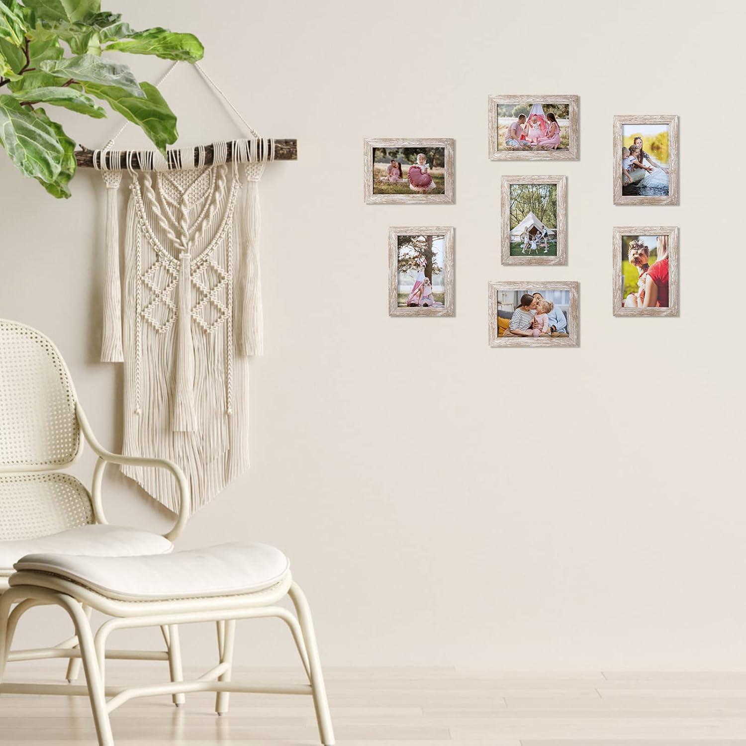 12er Set Bilderrahmen 10x15 cm Beige Fotorahmen Collage Plexiglas