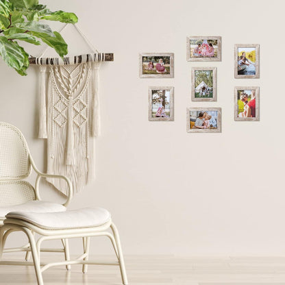 12er Set Bilderrahmen 10x15 cm Beige Fotorahmen Collage Plexiglas