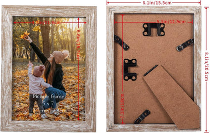 12er Set Bilderrahmen 13x18 cm Beige Holzoptik Plexiglas