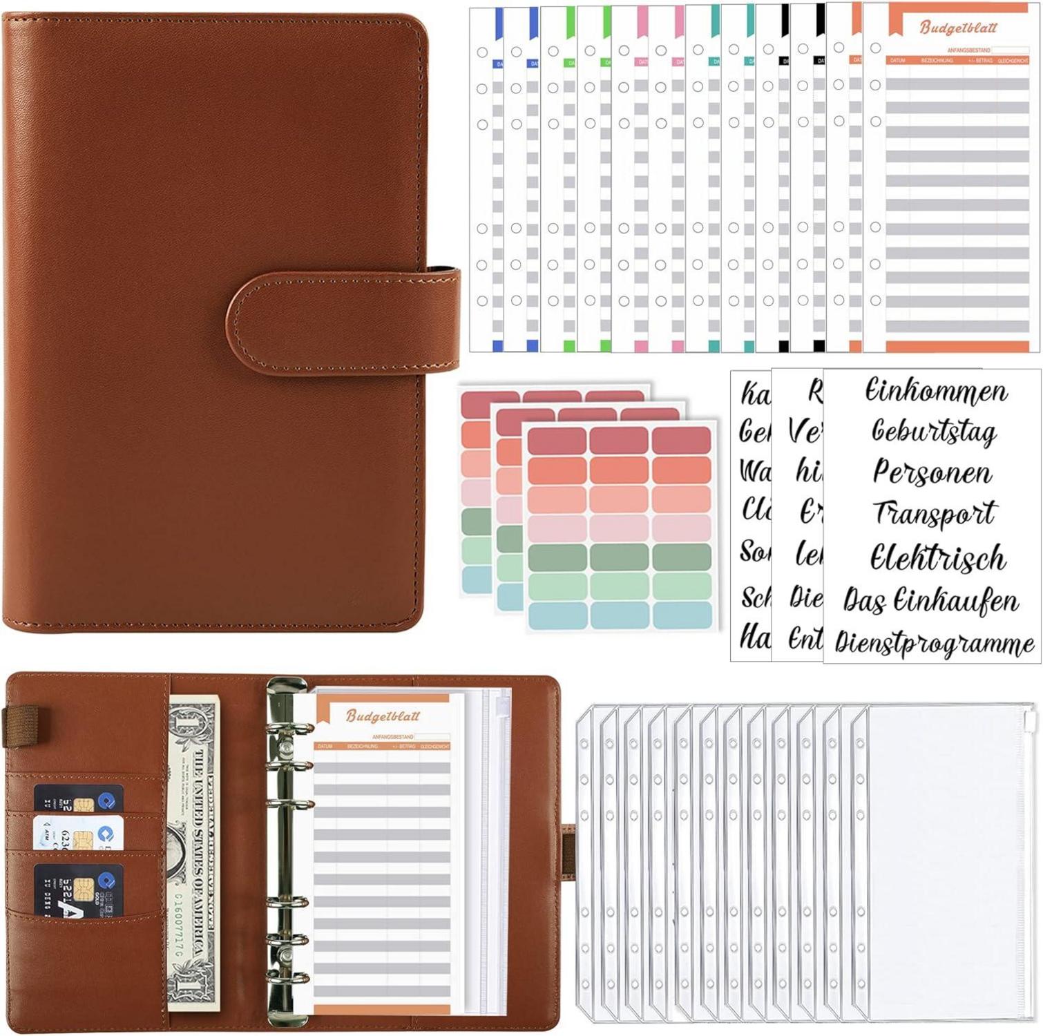 A6 Budget Planner Geld Organizer Binder Taschen Etiketten Sparbuch