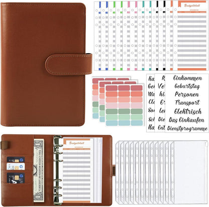 A6 Budget Planner Geld Organizer Binder Taschen Etiketten Sparbuch