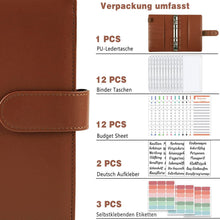 A6 Binder Budget Planner Deutsch Geld Organizer mit Taschen