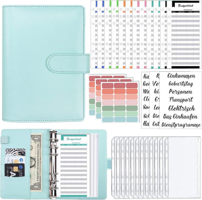 A6 Binder Budget Planner Geld Organizer Deutsch 12 Binder Taschen, 12