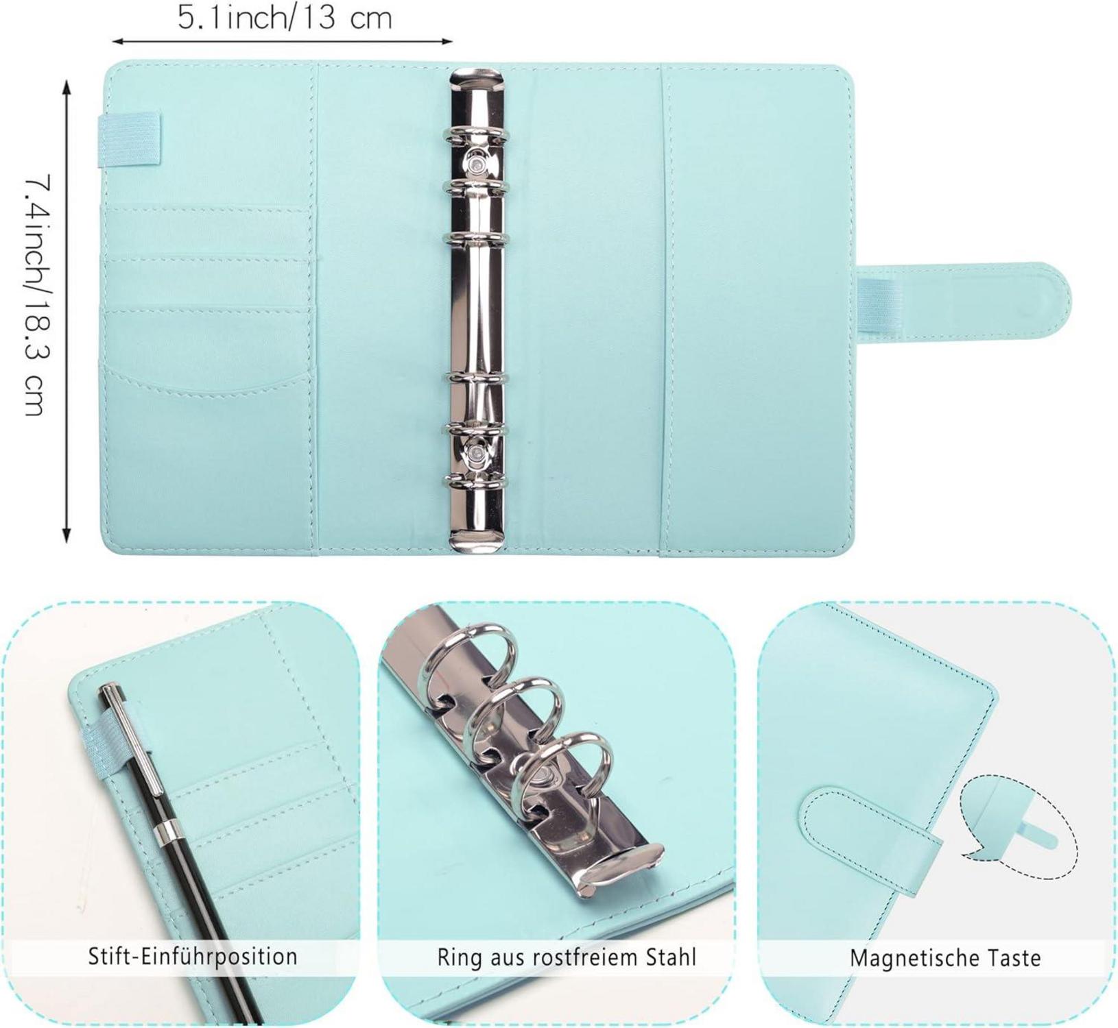 A6 Binder Budget Planner Geld Organizer Deutsch 12 Binder Taschen, 12
