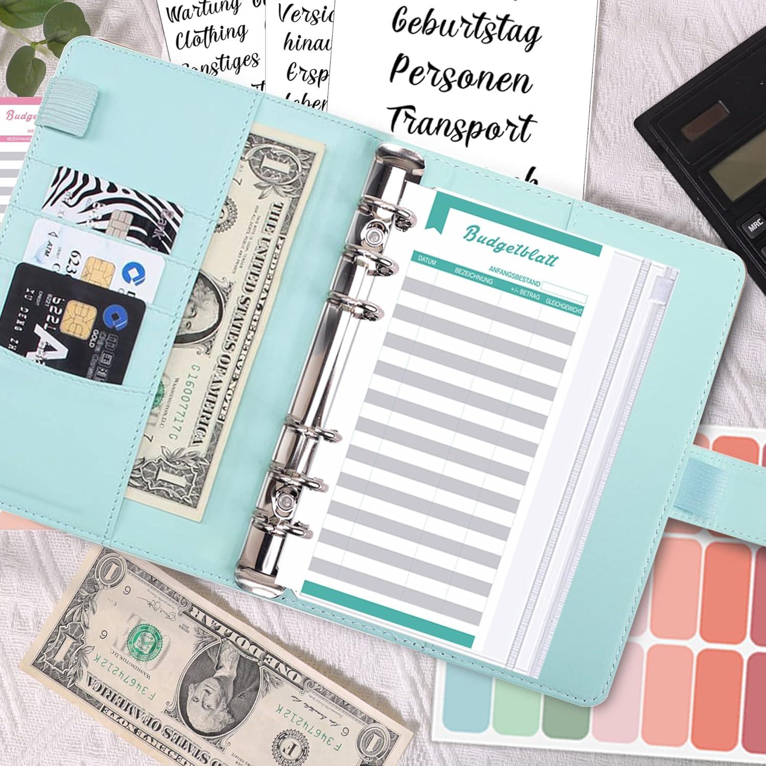 A6 Binder Budget Planner Deutsch Geld Organizer 12 Binder Taschen Sparbuch Tagebuch