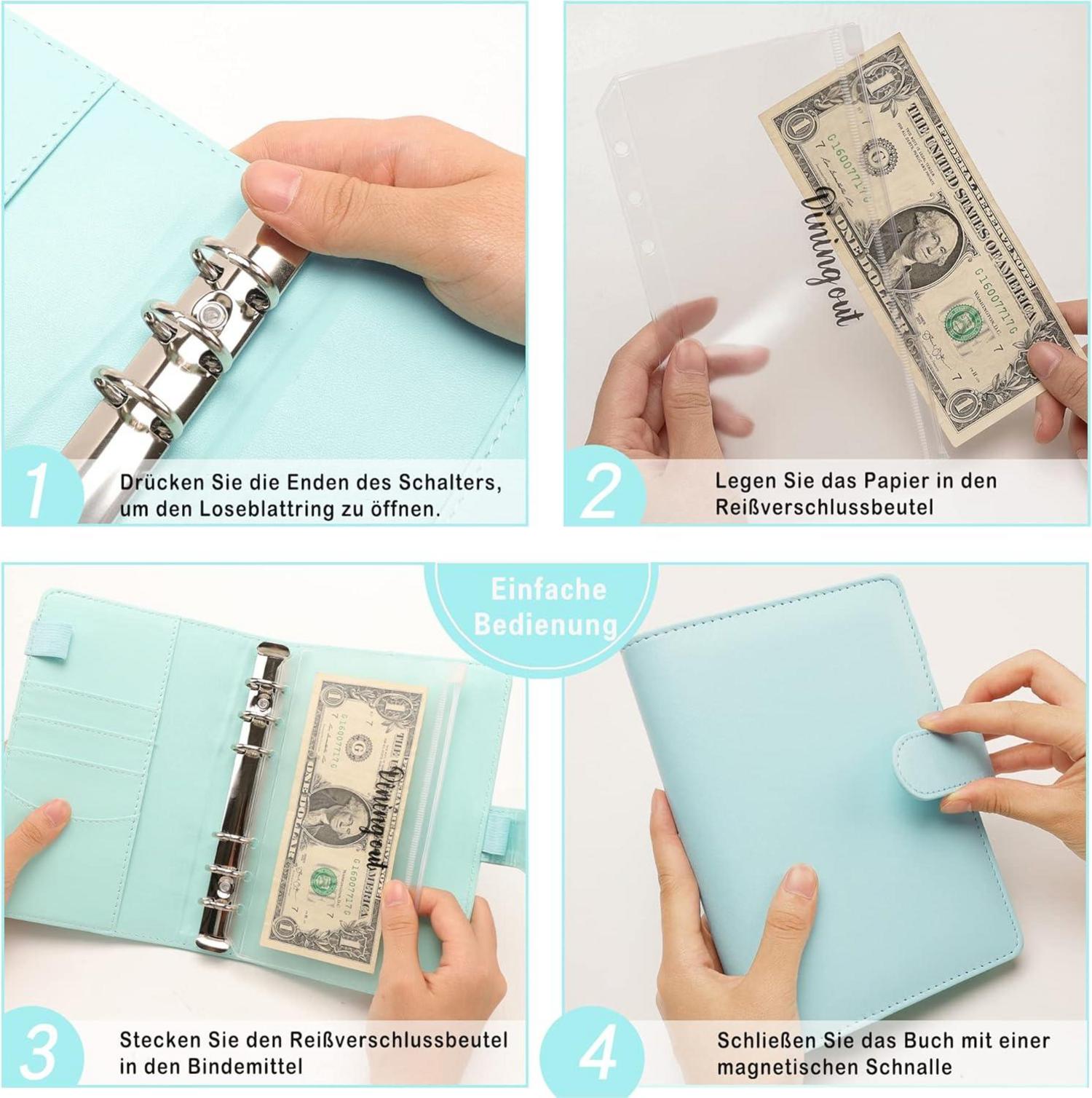 A6 Binder Budget Planner Deutsch Geld Organizer inkl. Budgetblätter & Etiketten