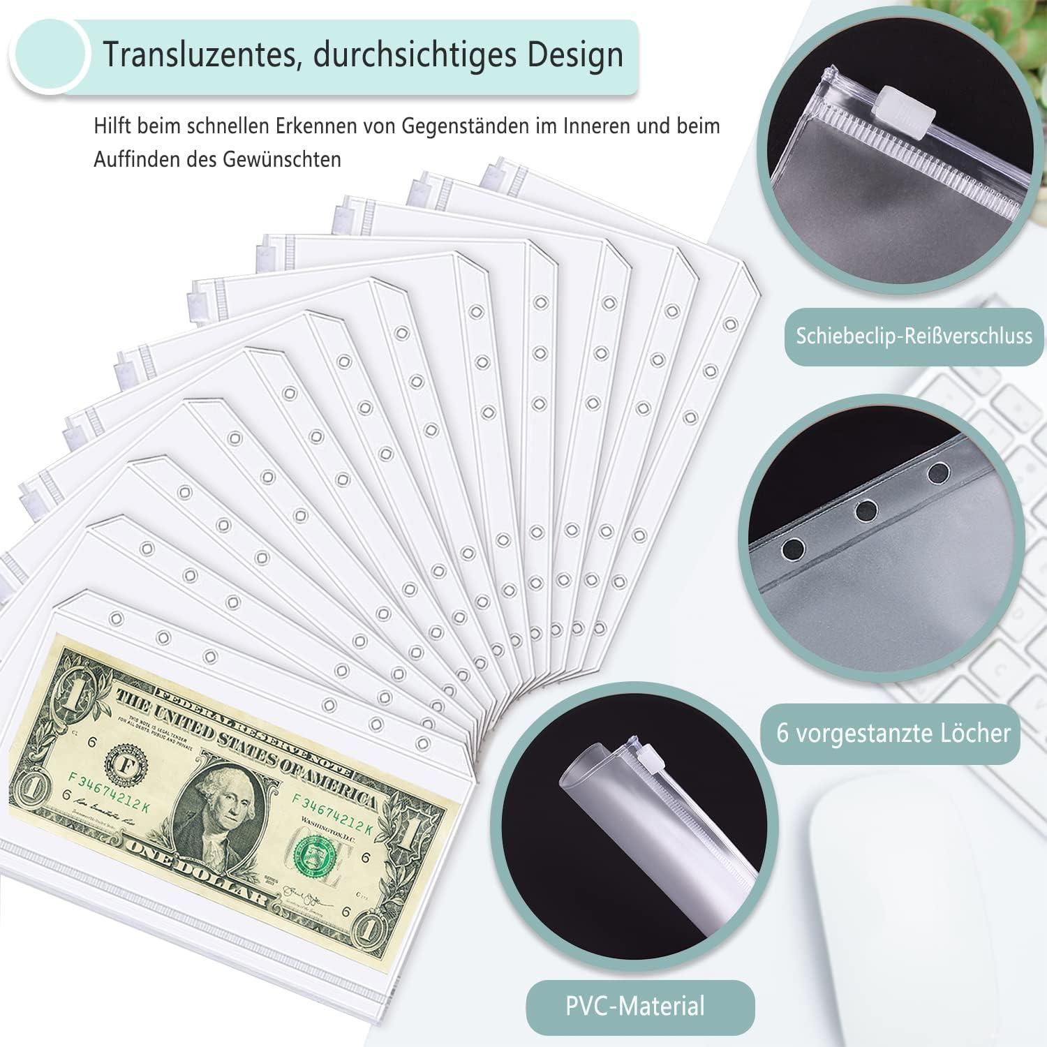A6 Binder Budget Planner: Geld Organizer mit 12 Binder Taschen, 12