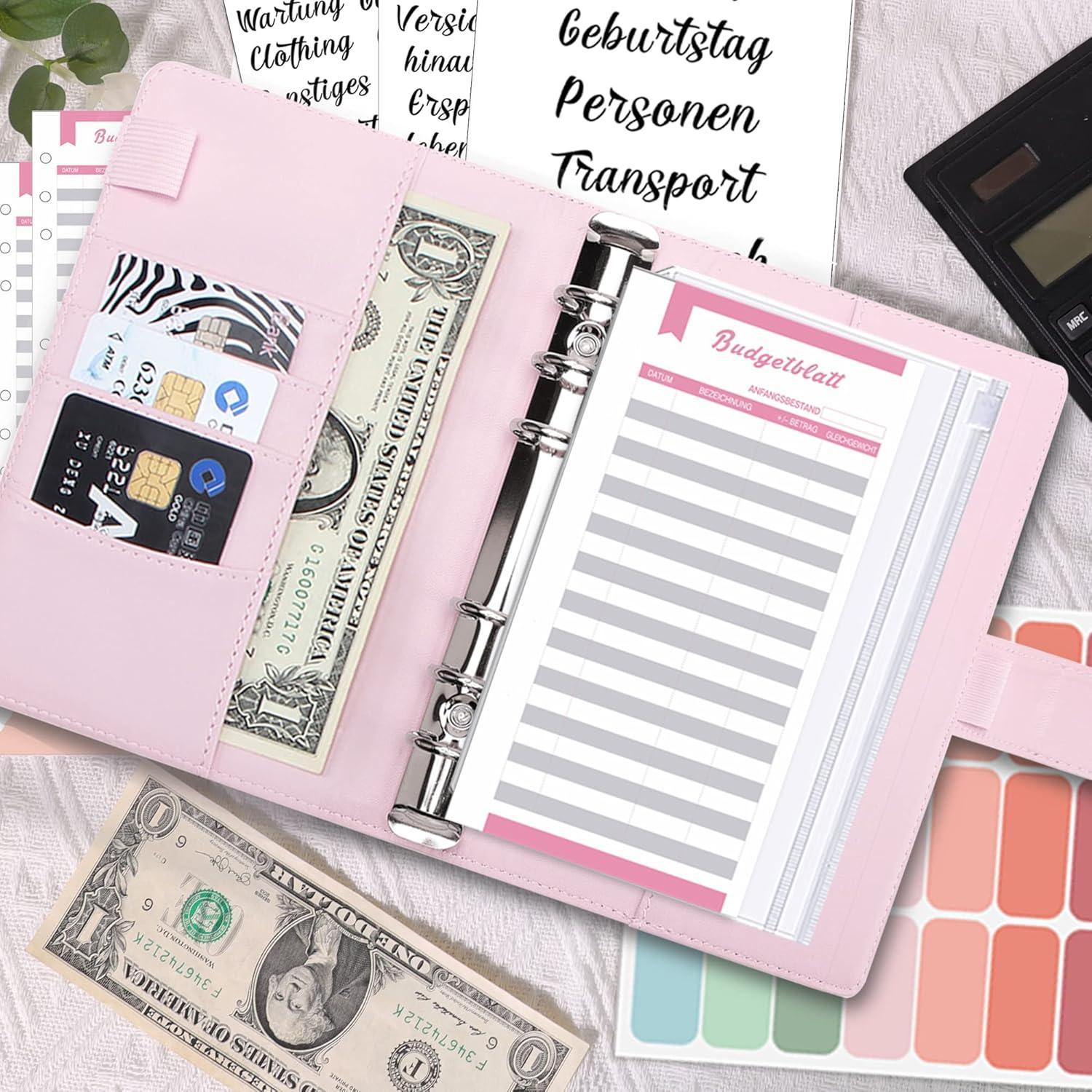 A6 Budget Planner Geld Organizer Taschen Deutsch Etiketten Sparbuch