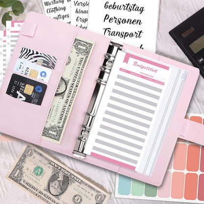 A6 Budget Planner Geld Organizer Taschen Deutsch Etiketten Sparbuch