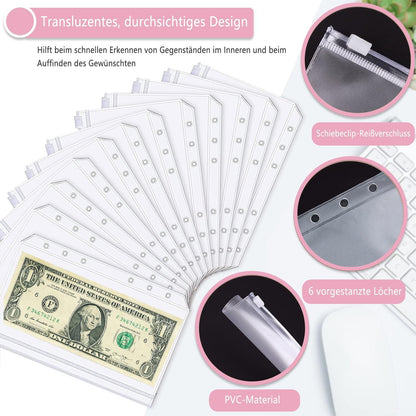 A6 Binder Budget Planner Deutsch Geld Organizer Sparbuch Taschen