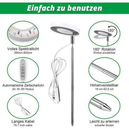 2 Stück Premium Pflanzenlampe LED Grow Lampe Vollspektrum