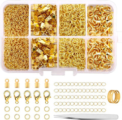 Kettenverschluss Set mit 300-teiligem Zubehör, goldfarben - DIY