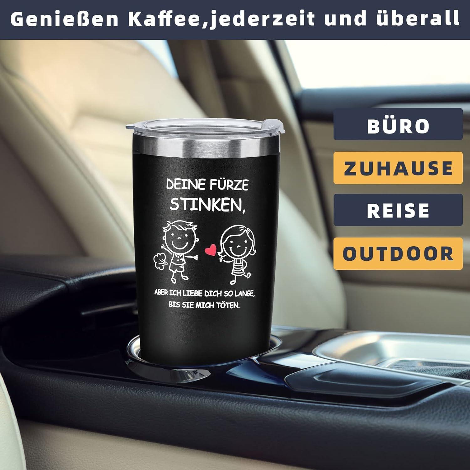 Valentinstag Liebeserklärung Partner Thermobecher 600ml lustiges Geschenk
